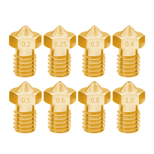 Piezas de impresora 3D V5 <span class=keywords><strong>V6</strong></span> 0,2/0,25/0,3/0,4/0,5/0,6/0,8/1,0/1,75mm M6 <span class=keywords><strong>boquilla</strong></span> de latón roscada para cabezal de impresión <span class=keywords><strong>E3D</strong></span> <span class=keywords><strong>V6</strong></span> filamento de 3,0mm/mm - Product Image 6