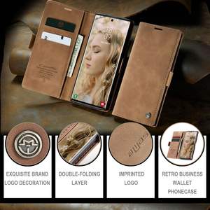 Funda Tipo Cartera con Ranuras para Tarjetas, Cierre Magnético de PU, Diseño Ejecutivo a Prueba de Golpes, Grabado en Relieve para la Serie S23/S24 - Product Image 2