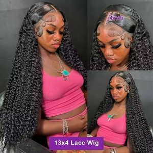 Pelucas de Cabello Humano Natural de Diseño Popular para Mujeres Negras, Incluyen Ondas Profundas y Lisas, Nuevas Pelucas con Frente de Encaje HD - Product Image 5