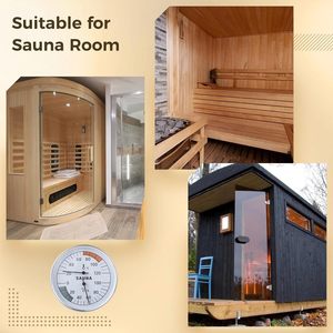 サウナ温度計湿度計2 in 1 <span class=keywords><strong>Fahrenheit</strong></span>温度計サウナルーム室内湿度温度 - Product Image 6