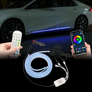 Nhà máy ô tô đèn trang trí bầu không khí Đèn Phụ Kiện Xe Hơi <span class=keywords><strong>aapp</strong></span> điều khiển từ xa cửa xe Streamer bầu không khí ánh sáng - Product Image 1