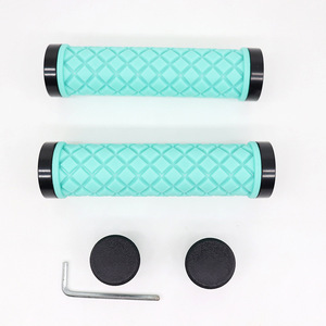 Poignées de guidon de vélo, poignées de vélo BMX, VTT, antidérapantes, en caoutchouc, 128 mm, diamètre intérieur 22-23 mm, pour route et montagne - Product Image 3