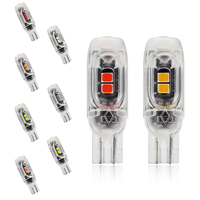 Bombilla LED T10 de 12V 5SMD 37x9mm Canbus sin errores, luz de matrícula para coche, motocicleta, luz de lectura interior de techo, multicolor