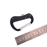 Outils d'autodéfense multifonctionnels de type D mousqueton d'escalade crochet de sécurité boucle de vitesse couteau tactique personnel extérieur