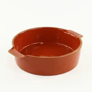 Groothandel Bakken Pannen Terracotta Kleur Glazuur Keramische Roosteren Pannen Bakvormen Ovenschaal