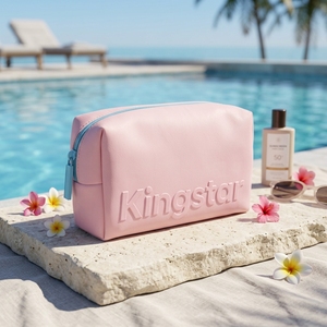 <span class=keywords><strong>Pochette</strong></span> de toilette personnalisée en néoprène avec logo embossé pour l'été, imperméable, avec fermeture éclair, pour la <span class=keywords><strong>plage</strong></span> - Product Image 1