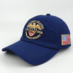 Gorras de Béisbol Patrióticas Americanas con el 250 Aniversario de EE. UU., Diseño Retro en Relieve, Ajustables, con el Águila Calva, de Algodón - Product Image 4