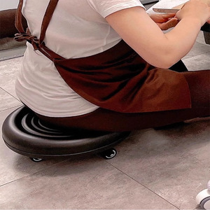Shou Shang Round Wheeled <b>Stool</b> Metal Portable For Home Use Small Size - Product Image 3