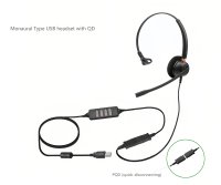 Factory Wholesale Noise Cancelling USB Call Center Headset with Built in Volume Control and Mute for Call Center Office Work