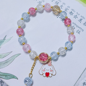 Sanrio, pulsera de estudiante para niños, cristal brillante, Jade <span class=keywords><strong>Guigou</strong></span>, cuerda de mano, estampado geométrico, joyería de mano de moda para regalo - Product Image 3