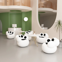 Fauteuil paresseux patte de chat mignon, chaise d'appoint individuelle Kawaii, siège de sol en peluche douce, chaise de dessin animé pour chambre à coucher, salon, décoration intérieure