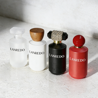Flacon de parfum cylindrique personnalisé haut de gamme, couleur personnalisée, 30 ml, 50 ml, 100 ml, flacon de parfum en verre transparent vide pour femme et homme