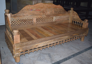 Tay Khắc Xoài Gỗ Rắn 3-Sitter Cắt <span class=keywords><strong>Sofa</strong></span> Phong Cách Trong Nhà Sử Dụng Đồ Nội Thất Cho Phòng Khách - Product Image 2