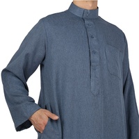 Kaftan islamique du moyen-orient, vêtement complet en coton, Thobe pour hommes, style musulman, marocain, livraison gratuite, vente en gros