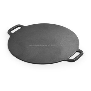 Sartén de crepé Roti Tawa de hierro fundido presazonado de <span class=keywords><strong>doble</strong></span> Mango, 11 pulgadas, para Dosa y Tortillas - Product Image 2