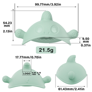 Mordedor de Silicona para Bebés con Forma de Tiburón, Juguete Mordedor con Texturas para Masticar, Diseño de Tiburón, OEM/ODM - Product Image 2