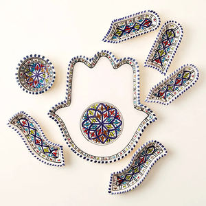 Plato <span class=keywords><strong>de</strong></span> Cerámica Personalizado con <span class=keywords><strong>la</strong></span> <span class=keywords><strong>Mano</strong></span> <span class=keywords><strong>de</strong></span> Fátima, Juego <span class=keywords><strong>de</strong></span> Platos para Té <span class=keywords><strong>de</strong></span> <span class=keywords><strong>la</strong></span> Tarde, Vajilla para <span class=keywords><strong>Restaurante</strong></span>, Platos para Patatas Fritas - Product Image 4