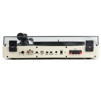 UDREAMER Convertisseur audio RCA professionnel rétro blanc personnalisé avec bras de lecture sans fil 3 vitesses en aluminium