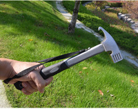 Petit marteau carré en acier au carbone avec manche en fibre TPR, outil multifonctionnel pour le camping en plein air et l'escalade