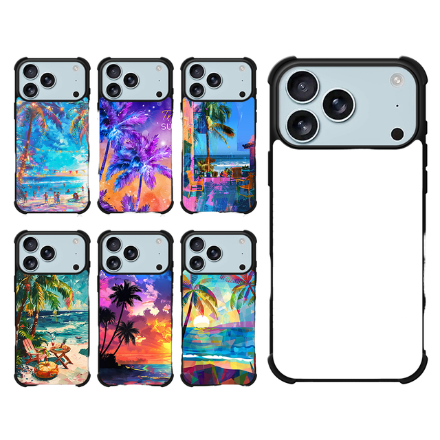 TPU+PC 360 Full Body Anti-Drop Shockproof Sublimation Blank Customizable Phone Case for 1516 17 Pro Max