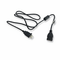Kabel Ekstensi USB 2.0 Tipe Male Female 1m/3ft 28AWG Konduktor Tembaga Murni Selubung PVC Pelindung Aluminium Foil