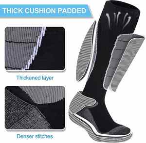 DL-0396 Marino <b>Wool</b> Cold Weather Winter Warm Ski Snowboarding <b>Socks</b> - Product Image 4