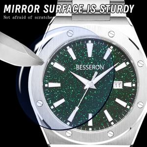 Reloj de Cuarzo Plateado de Lujo para Hombre, Venta al por Mayor de Fábrica China, Esfera con Diseño de Cielo Estrellado, Diámetro de 42 mm, Acero Inoxidable, Reloj de Lujo - Product Image 2
