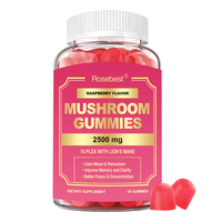 Suplemento de Gomitas con Complejo de Hongos Veganos 10 en 1, 2500mg, Marca Privada OEM, con Melena de León, Reishi y Cordyceps, para un Estado de Ánimo Tranquilo y Relajación