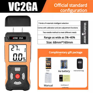 Testeur d'<span class=keywords><strong>humidité</strong></span> VICTOR VC2GA - Instrument de mesure de l'<span class=keywords><strong>humidité</strong></span> pour planches de bois, cartons, meubles, murs en ciment - Product Image 4