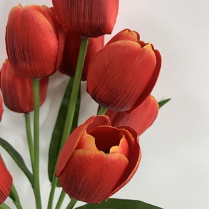 <span class=keywords><strong>EL</strong></span>-01 - Ramo de Tulipanes Artificiales de 9 Cabezas Hechos a Mano de Alta Calidad al por Mayor para Embellecimiento y Decoración - Product Image 5