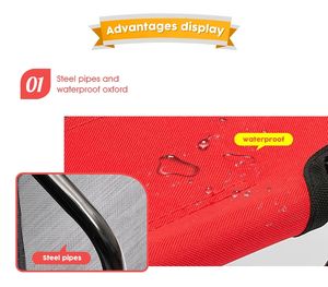 Fabbrica rosso Queen Size Pet letto senza baldacchino da viaggio all'aperto Pet letti per cani OEM di lusso pieghevole campeggio letto per cani per la rivendita - Product Image 4