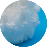 Fibre de polyester conjuguée creuse pour rembourrage de poupée 3d64mm FR