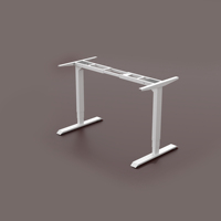 Cadre de bureau debout extensible moderne à double moteur avec réglage électrique de la hauteur, en métal blanc pur ou noir pour bureau