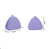 Poignée souple en silicone écologique personnalisée pour mini-sac à main de fille, porte-monnaie, avec trous DIY pour breloques et inserts de sac