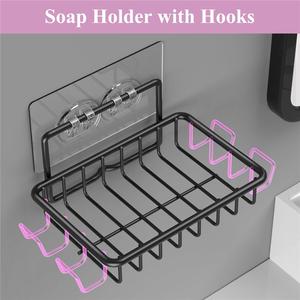 Support mural moderne en acier inoxydable pour savon, avec ventouses, design étanche, égouttoir monocouche pour appartements et hôtels - Product Image 2