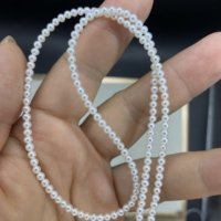 Collier de perles d'Akoya d'eau douce blanches 5A, 2-8 mm, perles naturelles pour la fabrication de bijoux, avec certificat inclus