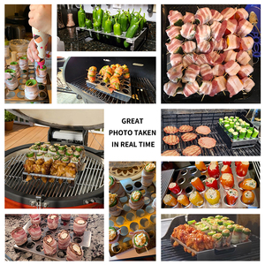 Parrilla de Acero Inoxidable Pinniu <span class=keywords><strong>para</strong></span> Jalapeños con Orificios de Gran Capacidad <span class=keywords><strong>para</strong></span> Pimientos Rellenos, Apta <span class=keywords><strong>para</strong></span> Barbacoa, Ahumador y Horno - Product Image 4