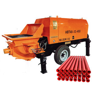 Pabrik disediakan harga yang baik baru Mini mesin Diesel elektrik Trailer portabel semen dipasang stasioner pompa beton Grout - Product Image 3