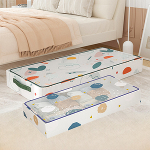 Hot Bán Quần Áo Vớ Lưu Trữ Ngăn Kéo Phong Cách Underbed Organizer Thùng Underbed Organizer <span class=keywords><strong>Box</strong></span> Với Dây Kéo - Product Image 1