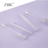 Tubes de brillant à lèvres transparents de 6 ml, tubes carrés minces vides pour brillant à lèvres, contenants en plastique transparent pour rouge à lèvres liquide et blush, vente en gros