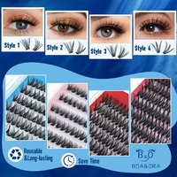 Cils en grappe personnalisés en gros à chaud, avec logo privé, pour salon et DIY, réutilisables