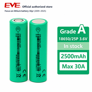 Batteria EVE 18650 3.6v 2500mAh per Utensili Elettrici, Powerbank e Progetti Fai-da-Te, Cella agli Ioni di Litio - Product Image 1
