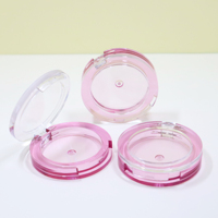 Classique Rond Transparent Vide Unique Couleur Blush Case Private Label Grande Capacité Compact Fard À Paupières Logo Personnalisé
