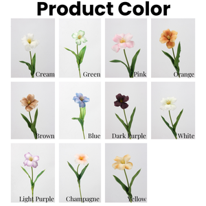 Flor de tulipán abierta de Pu de tacto Real Artificial de alta calidad, tulipán <span class=keywords><strong>abierto</strong></span> <span class=keywords><strong>blanco</strong></span> Artificial de 48cm de largo para decoración de bodas - Product Image 3