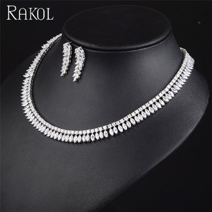 Conjunto de Joyería de Boda Rakul SP060 Chapado en Oro Blanco con Circonitas - Joyería Elegante para Fiestas - Product Image 2