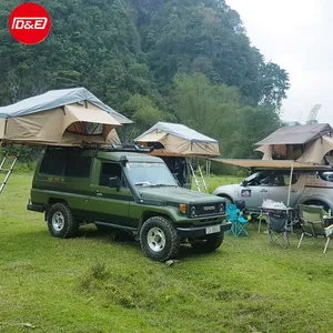 2022 Hot Sale Soft Shell 4x4 Roof Tent Car Aluminum Roof Top Tents Big Space Outdoor Off-road Camping Canvas Car Rooftop Tent