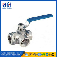 Vanne à boisseau sphérique manuelle DIDLINK en acier inoxydable DN80 PN16 à bride fine et joint rigide pour applications générales d'eau à basse température