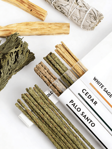 Set de Regalo de Incienso de Lujo Hecho a Mano, Cedro + Salvia Blanca + Palo Santo, Aroma Natural de Plantas para Festivales y Regalos Empresariales - Product Image 6