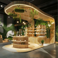 Stand d'exposition modulaire en bois, installation rapide en 30 minutes, nouveau stand d'exposition personnalisé 20*20 pieds pour salon de beauté, stand de salon professionnel pour cosmétiques