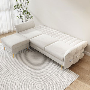 2024 Durable facile à installer cadre <span class=keywords><strong>en</strong></span> <span class=keywords><strong>bois</strong></span> massif éponge haute densité remplissage confortable vente chaude tissu flexible canapés-lits pliants - Product Image 6